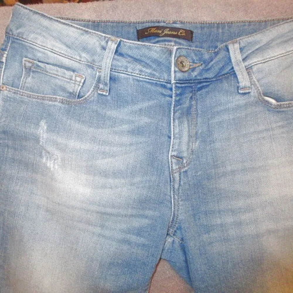 Mavi Jean Shorts Womens Size 29 Stretch Denim Bermuda Karly Distressed Grunge